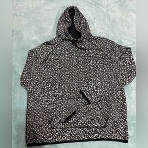 Women’s Nike Hoodie Black White Thermafit Pullover XL Dots Pattern